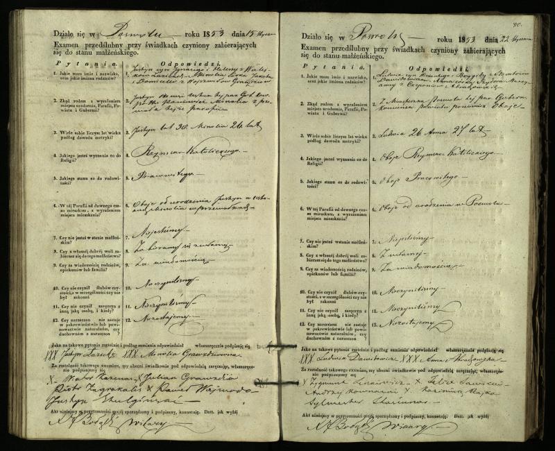 Pasvalio Romos katalikų parapijos bažnyčios 1849–1859 metų priešjungtuvinės apklausos knyga