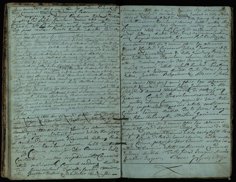 Vaškų (Konstantinavo) Romos katalikų parapijos bažnyčios 1804–1809 metų jungtuvių metrikų knyga