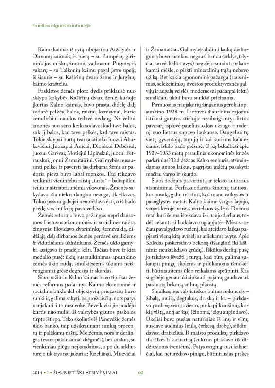 Šiaurietiški atsivėrimai : Pasvalio krašto istorijos ir kultūros žurnalas 2014, nr. 1 (36)
