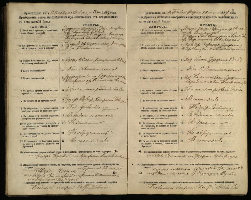 Pasvalio Romos katalikų parapijos bažnyčios 1885–1894 metų priešjungtuvinės apklausos knyga