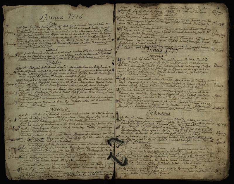 Pasvalio Romos katalikų parapijos bažnyčios 1776–1793 metų jungtuvių metrikų knyga