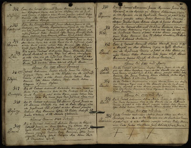 Pasvalio Romos katalikų parapijos bažnyčios 1776–1793 metų jungtuvių metrikų knyga