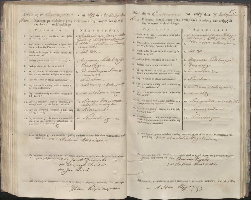 Krinčino Romos katalikų parapijos bažnyčios 1840–1844 metų priešjungtuvinės apklausos knyga